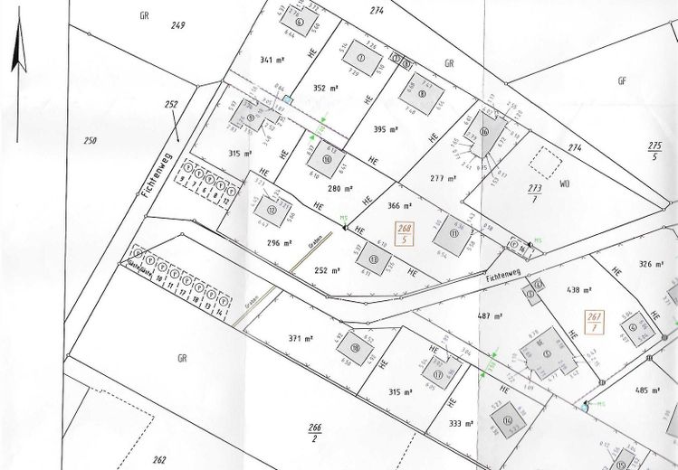 Grundstücksplan Nr.9, 315m²