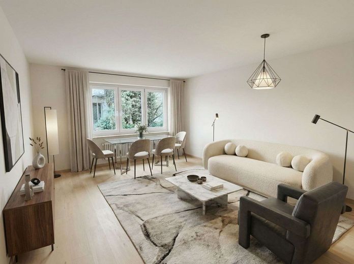 im hellen Wohnzimmer