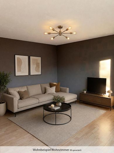 Helle Dachgeschosswohnung mit Loggia, Stellplatz und Wohlfühlfaktor in Langenzenn (VB) – Wohnzimmer – Wohnbeispiel