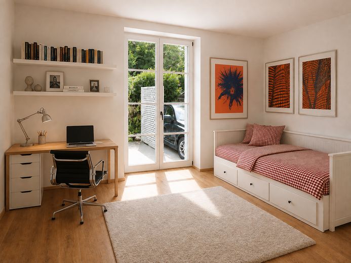 Keine Provision, Südbalkon/Südgarten, energetisch topsanierte Stadtvilla, Villenkolonie Pasing I – Kinder-Jugendzimmer_EG