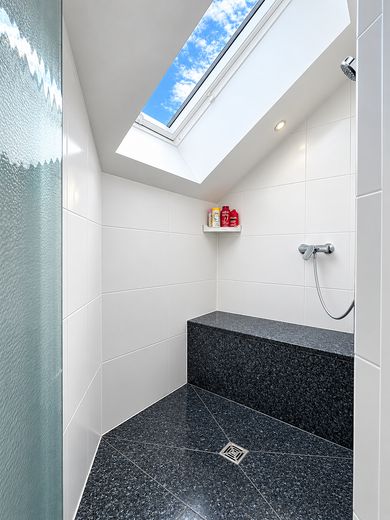 Eklentili, şömineli, bahçeli ve teraslı modern müstakil ev - 260 m²'ye kadar yaşam alanı – Dusche Bad OG