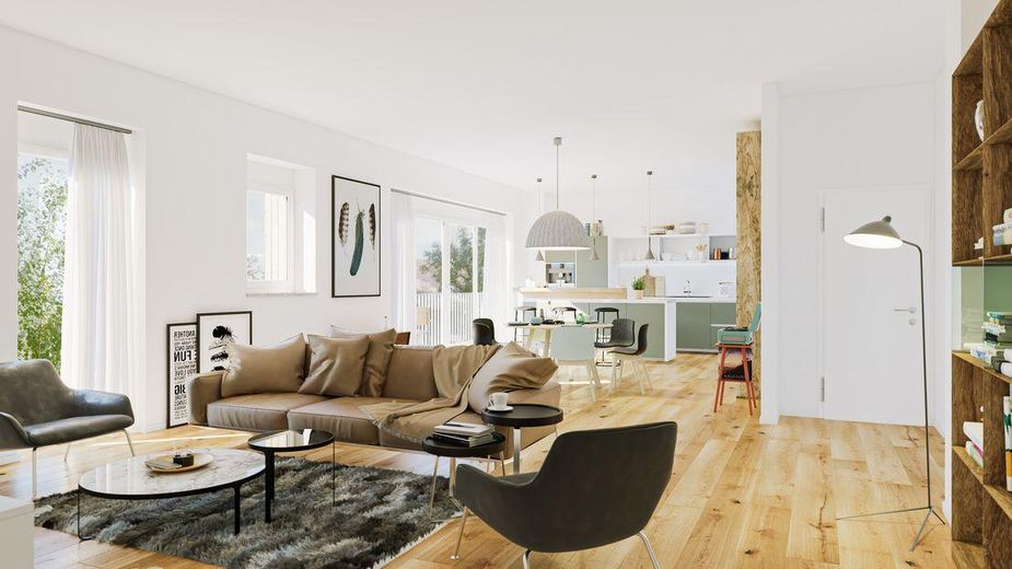 10 Mitarbeiter Wohnungen für Langzeitvermietung! Moderne 1-Zi-Wohnungen mit Balkon und Küche – Innen