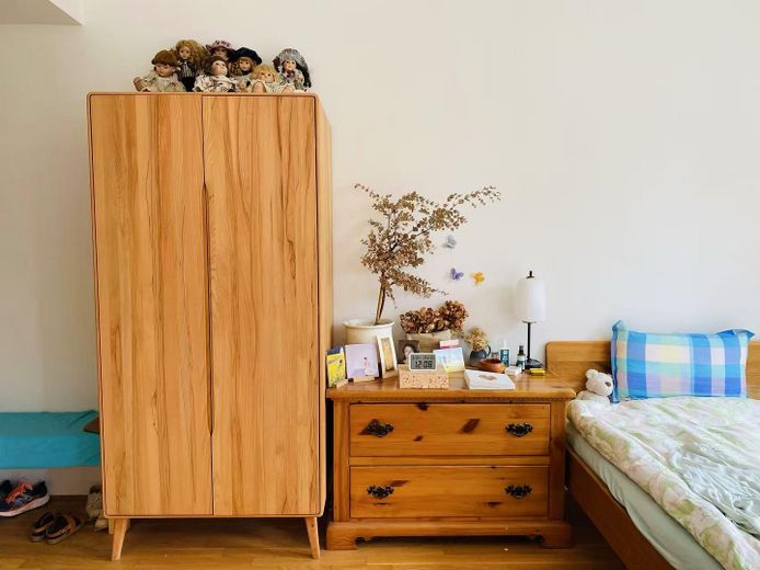 Appartamento ammobiliato con giardino, vicino all’Università di Magonza – Schlafbereich 