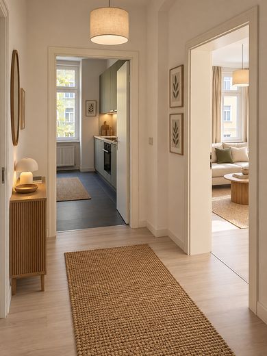 Appartement 2 pièces fraîchement rénové à louer – Eingangsbereich,Garderobe,Flur