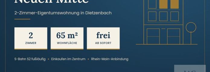 Zentral wohnen in der Neuen Mitte –2-Zimmer-Wohnung direkt am Rathausplatz Dietzenbach