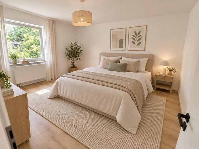 Appartamento trilocale completamente ristrutturato con balcone - Senza commissioni – Zustand echt -  Einrichtung KI