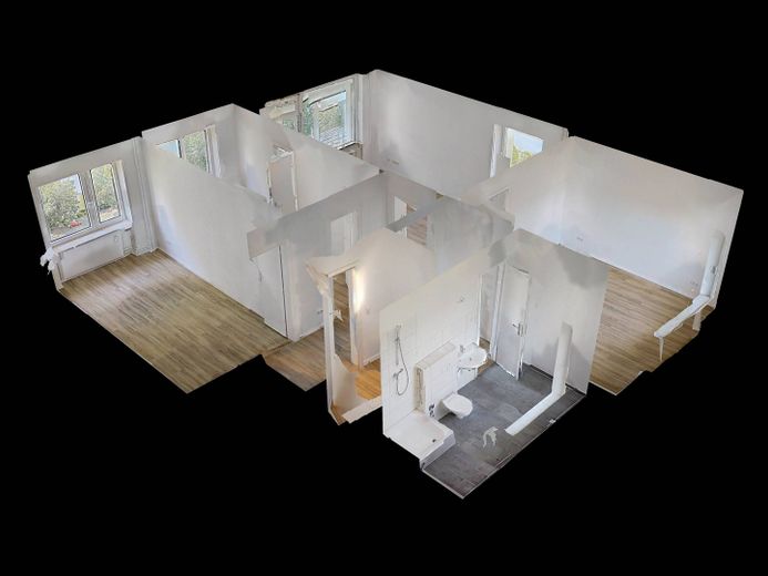 Moderne 3-Zi.-Whg. mit BALKON und EBK in fußläufiger Nähe zum Eiderufer – 3D-Ansicht Grundriss