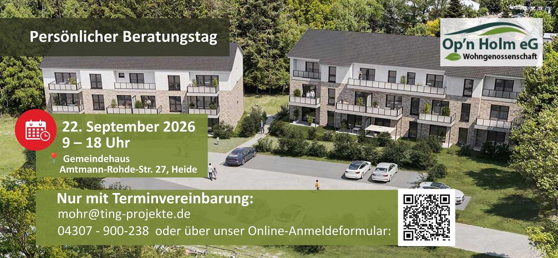 Op'n Holm - 3 camere - terrazza sud-ovest - cooperativa abitativa privata – Beratertag