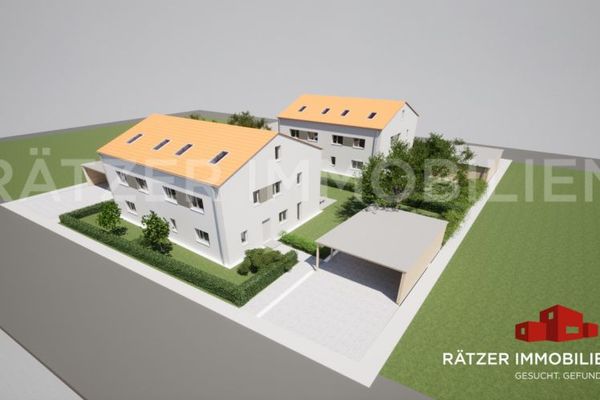 Deining’de ekolojik ahşap yapı tarzında carportlu 4 ikiz ev yarısının yeni inşası.
Alıcı için komisyonsuz