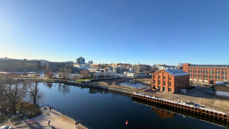 Blick auf Stadtsilhouette