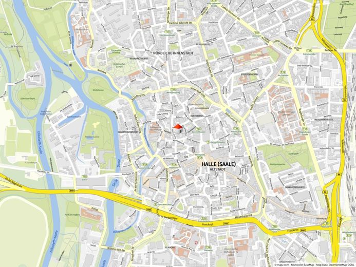 Loftartige Gewerbefläche in der Kleinen Ulrichstraße (Händelhauskarree) – Geolyzer Kartenausschnitt
