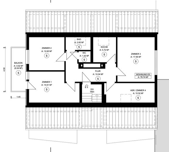 MFH with 5 units, 80% rented, well-maintained in Weinsberg – Dachgeschoss
