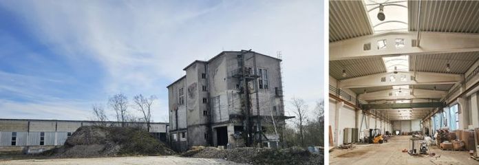 Ca. 5,75 ha großes Grundstück mit Bestandsgebäuden: Halle + Betonsilo + Freifläche