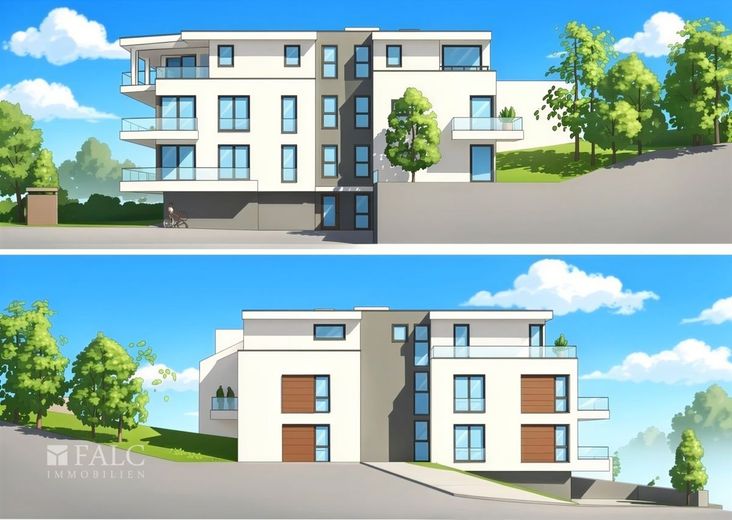Traumgrundstück Wiesbaden Süd-Ost – Neubau Hausansichten W + O