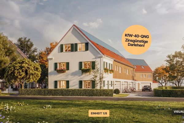 Eenheid 1 – hoekwoning in landelijke stijl met tuin & dubbele garage | KfW-40-QNG, bouw gestart