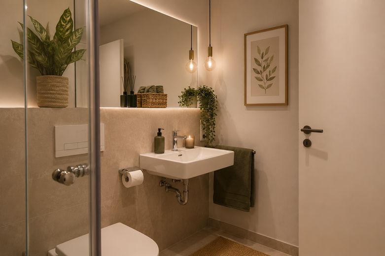 Hochwertige 2-Zimmer Wohnung im Neubau! **mit Möbelgutschein** – Badezimmer