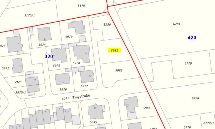Lageplan Flurstück 5981
