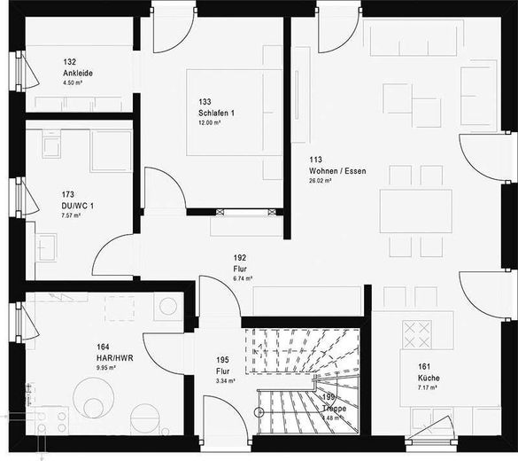 Neubauprojekt: ein Haus- zwei Einheiten! – Grundriss Erdgeschoss