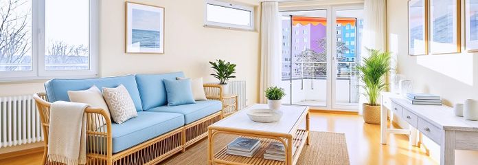 4.ª planta con balcón soleado, ascensor y cocina equipada, posibilidad de 2 habitaciones - ocupación inmediata – Großer, teilbarer Wohnraum