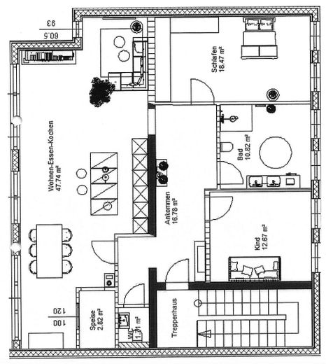 Grundriss Wohnung 2.OG