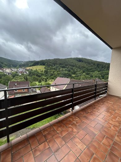 Ausblick Balkon Wohnzimmer