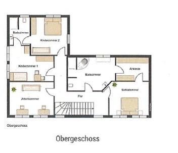 großes individuell erbautes Einfamilienhaus mit Einliegerwohnung in Pausndorf-Solar & Wärmepumpe – Obergeschoss