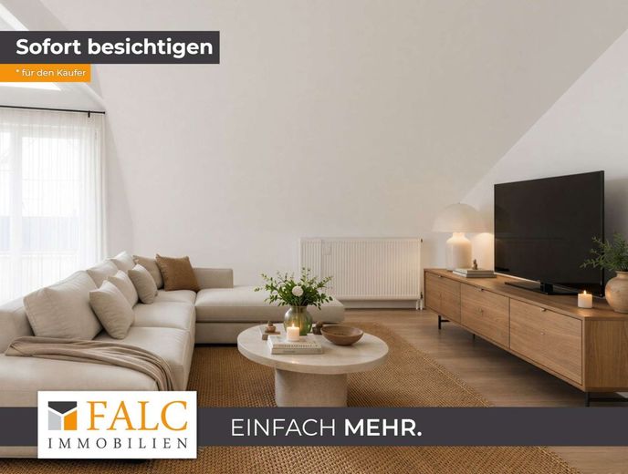 Charmante Maisonette-Wohnung mit sonniger Loggia &amp; Stellplatz – Wohnzimmer