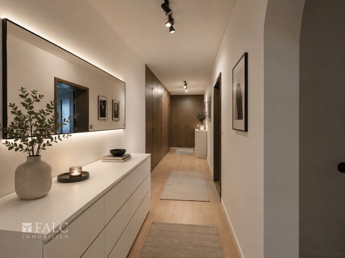 Zentral &amp; idyllisch 2 Zimmer mit Loggia, Blick ins Grüne – Flur