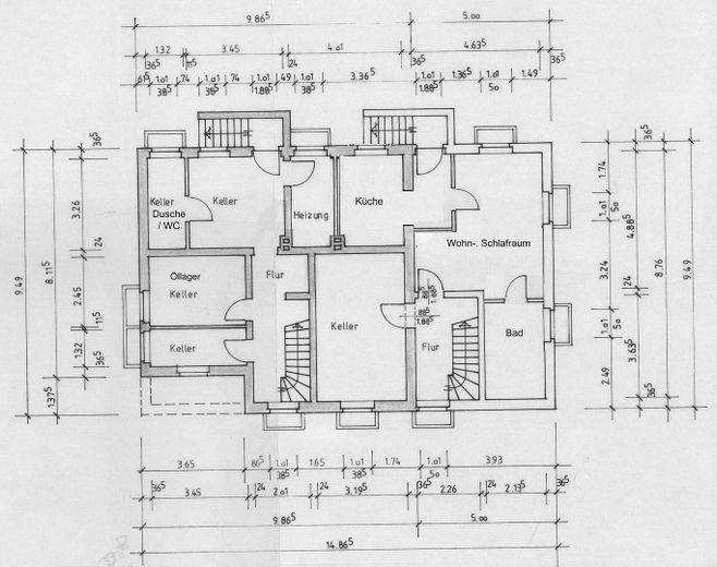 Mehrfamilienhaus provisionsfrei – 1 Einheit vermietet, 1 Einheit frei für Sie – Keller