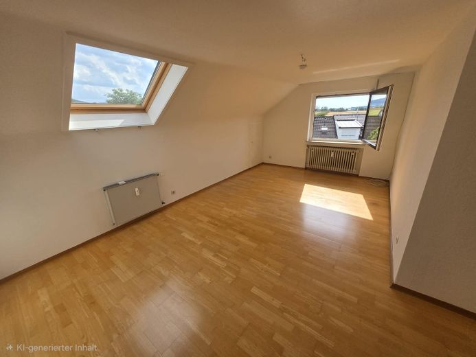 Heiningen: 3 Zimmer DG-Wohnung mit Balkon und Stellplatz – Wohnzimmer