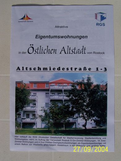 Sonnige 2-Zimmer-ETW, Balkon, 1.Etage, östl. Altstadt, v.privat – Exposé 1999(1)