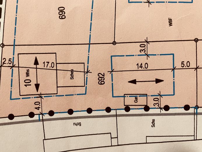 Lageplan mit Bebauungsplan