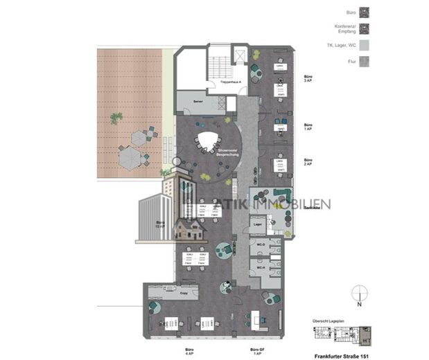 ATIK: Attraktive Büroflächen mit Dachterrassen und Loft-Ambiente in Dreieich – Grundriss 5.OG
