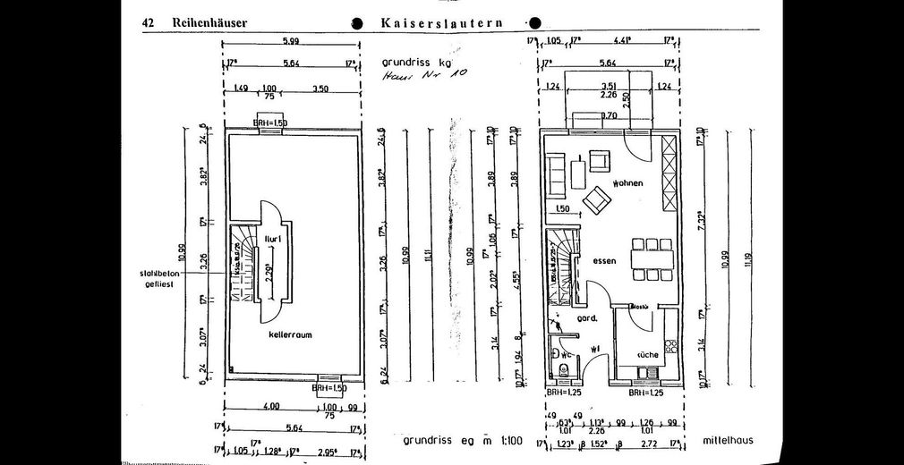 Grundriss Keller und EG