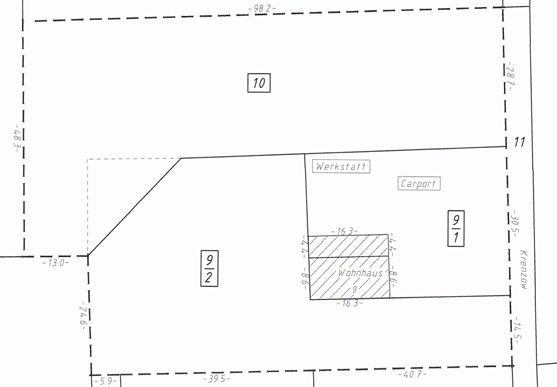 Anwesen nahe Usedom mit 6.840 m², Werkstatt, Wirtschaftsgebäuden & Entwicklungspotenzial – Grundriss der 6.840m²