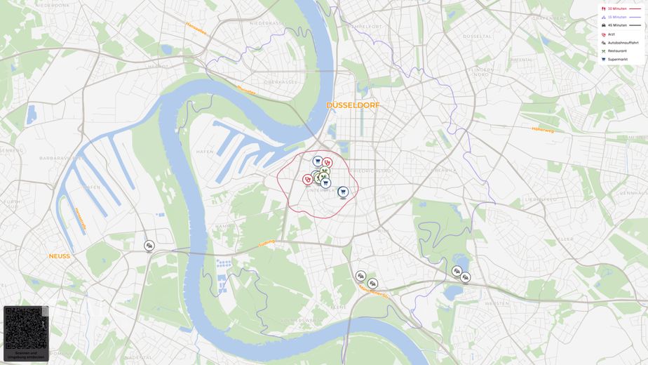 Stadtleben mit Charme - Eigentumswohnung in Düsseldorf-Unterbilk – Lageplan