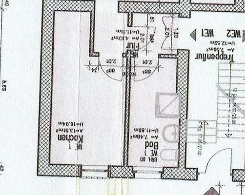 vermiete 2 Raumwohnung mit großer Wohnküche