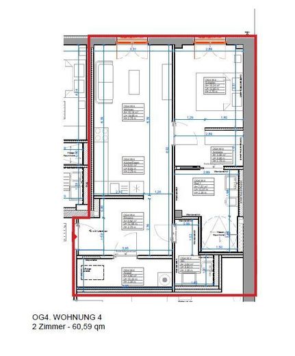 Grundriss der Wohnung