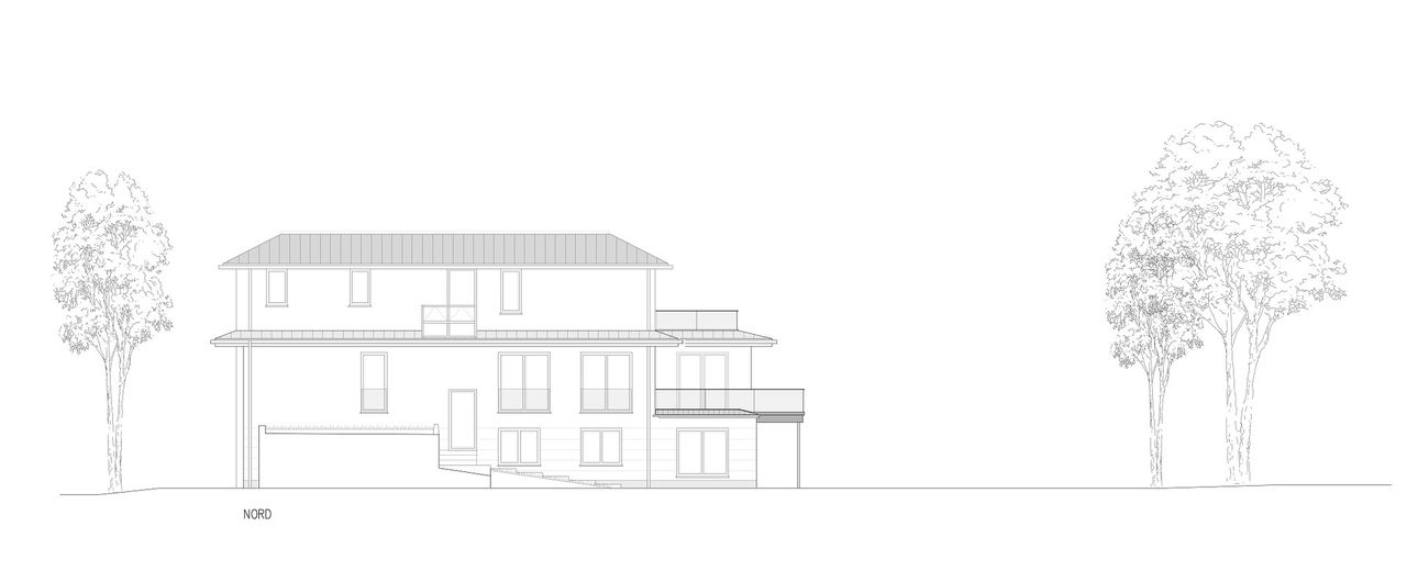 Neubau: Luxuriöse 4-Zimmer Maisonette-Wohnung mit Garten in München Solln – Ansicht Nord