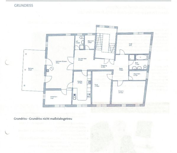 Spazio abitativo per tutti - 5 locali, 170 m², 2 bagni, stufa svedese, balcone, vista – Grundriss