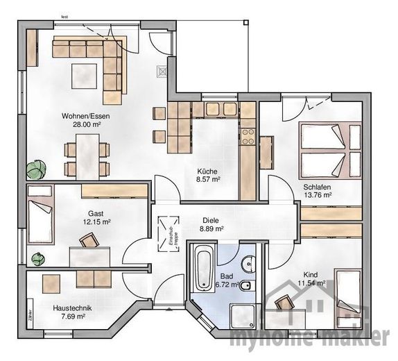 Ihr neues Bungalow mit Wohnkeller in Bestlage in Höchstadt-Etzelskirchen – Cannes_EG Groß