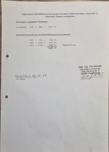 Flächenberechnung Spitzboden