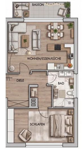 Erstbezug nach Sanierung: 2-Zimmer-Wohnung mit großem Balkon & Gartenblick in Duisburg-Rahm! – Foto 13