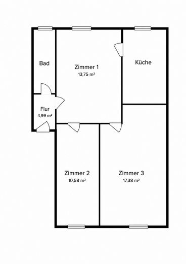 Helle 3 Zimmer Erdgeschoss Wohnung, frei ab 01.09.2026 – Grundriss