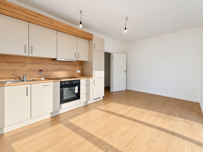 Offene Besichtigung am 10.10.26! Ersbezug im Neubau! Hochwertige 2-Zimmer Wohnung - EH40+QNG-Siegel – Wohnzimmer