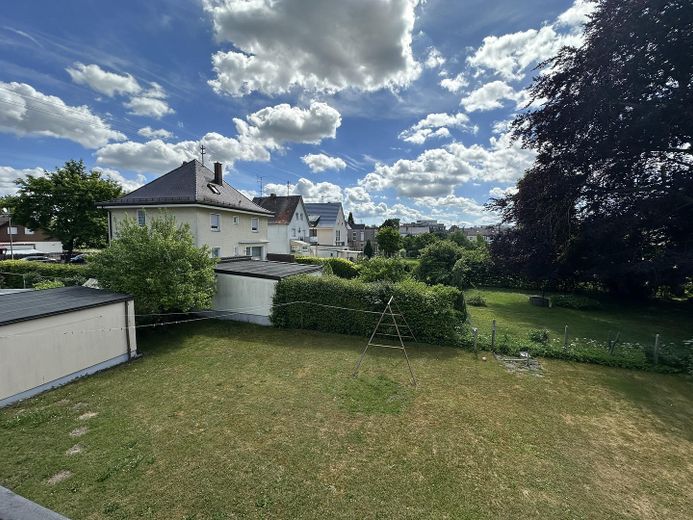 Blick vom Haus ins Grüne