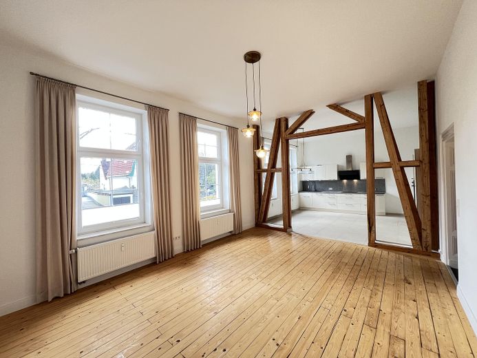 renov. Maisonette-Altbau-Whg. in Bo-Linden – Wohnzimmer / Küche