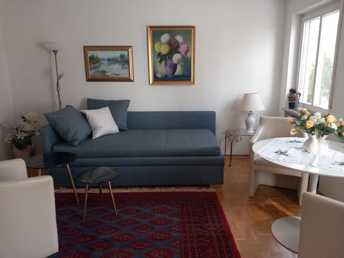 Möbliertes 1-Zimmer Apartment mit Tiefgarage ab sofort an Nichtraucher Single ohne Haustier – Wohn-Schlafzimmer