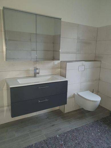 Waschtisch und WC