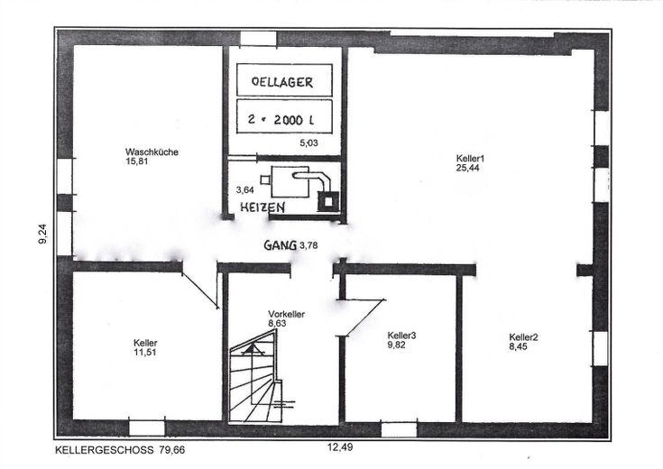 Grundriss Keller